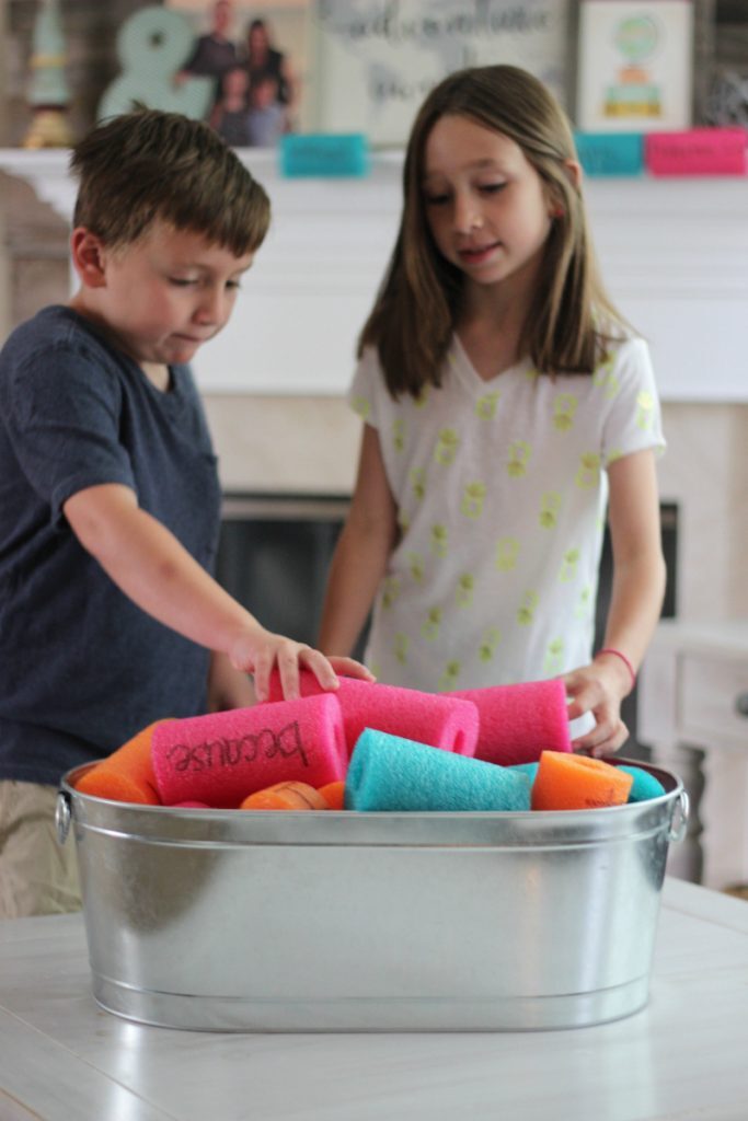 Pool Noodle Bible Memory Verse Activity