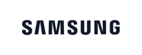 Samsung logo on a white rounded-rectangle background.