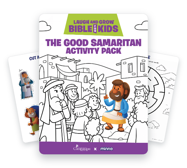 The Good Samaritan Activity Pack for kids with Bible activities about loving your neighbor